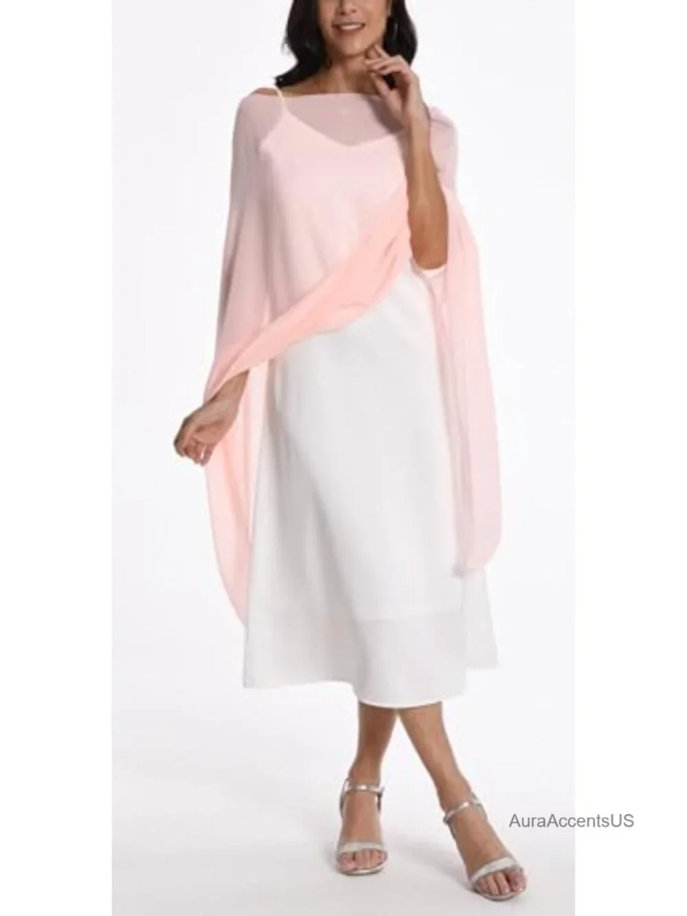 Chiffon Capelet Shawl Wraps for Bridesmaid Wedding Evening Party Cover Up